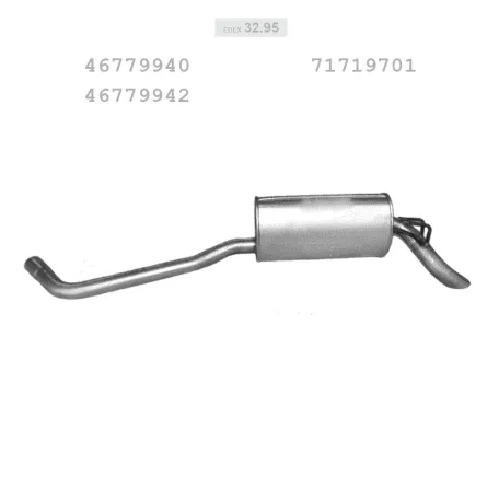 Edex 32.95 kipufogó hátsó dob – Lancia Y 00-03  1,2i.e.16V