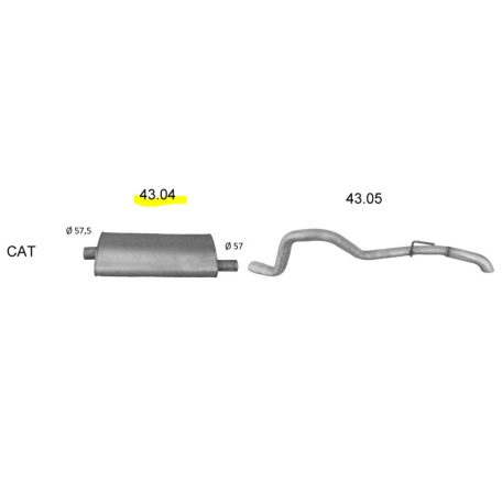 EDEX 43.04 - Jeep Grand Cherokee kipufogó hátsó dob