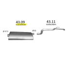 EDEX 43.09 - Jeep Grand Cherokee kipufogó közép dob