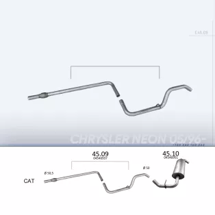 Edex 45.09 kipufogó cső – Chrysler Neon 05