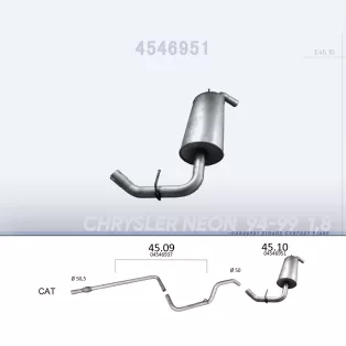 Edex 45.10 - Chrysler Neon kipufogó hátsó dob