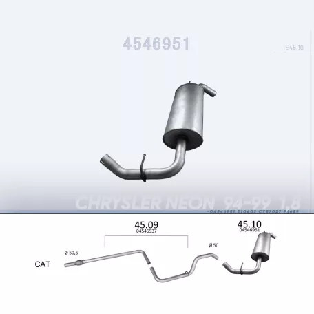 Edex 45.10 - Chrysler Neon kipufogó hátsó dob