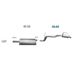 EDEX 45.44 - Dodge Nitro / Plymouth / Jeep Liberty kipufogó