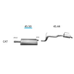 EDEX 45.50 - Dodge / Jeep / Plymouth kipufogó