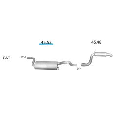 EDEX 45.52 - Chrysler / Dodge kipufogó közép dob