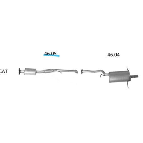 EDEX 46.05 - Subaru Impreza/Forester kipufogó közép dob