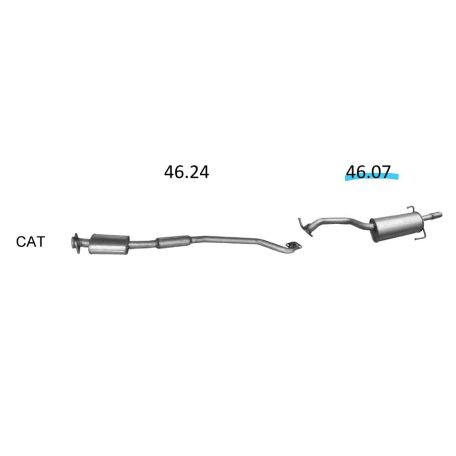 EDEX 46.07 Subaru Legacy/Outback kipufogó hátsó dob
