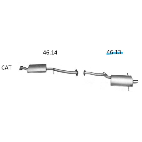 EDEX 46.13 Subaru Impreza kipufogó hátsó dob