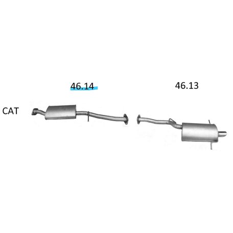 EDEX 46.14 Subaru Impreza kipufogó közép dob