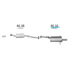 EDEX 46.16 Subaru Forester kipufogó hátsó dob