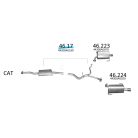 EDEX 46.17 Subaru Legacy/Outback kipufogó közép dob