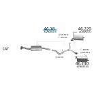 EDEX 46.18 Subaru Forester/Legacy/Outback kipufogó közép dob
