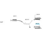 EDEX 46.49 Subaru Legacy/Outback 3.6 kipufogó hátsó dob