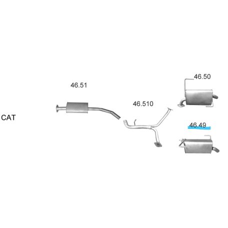 EDEX 46.49 Subaru Legacy/Outback 3.6 kipufogó hátsó dob