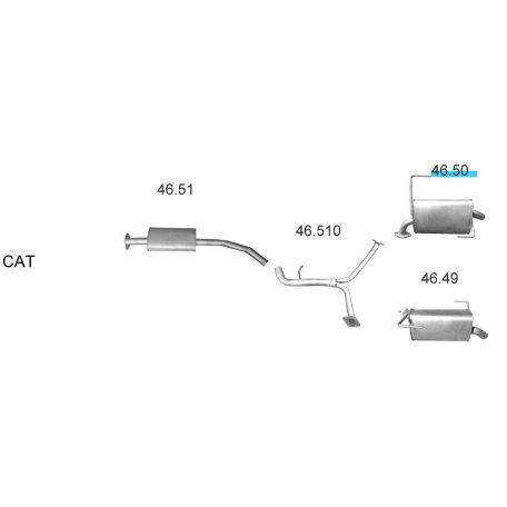 EDEX 46.50 Subaru Legacy/Outback 3.6 kipufogó hátsó dob