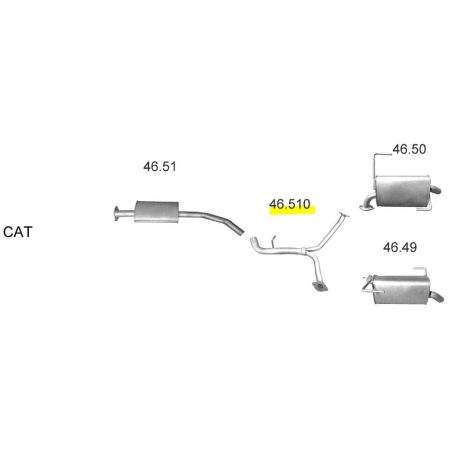 EDEX 46.510 - Subaru Legacy / Outback kipufogó cső