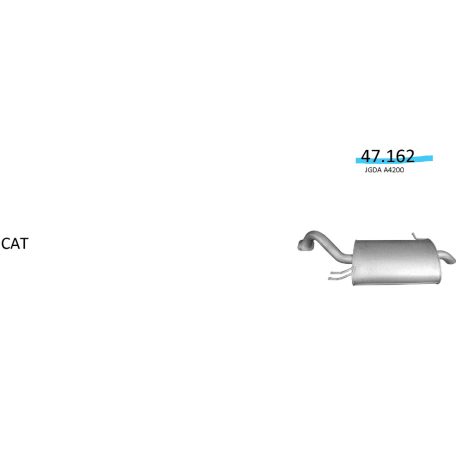 EDEX 47.162 - KIA Carens IV 2.0 kipufogó hátsó dob
