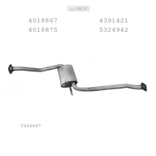 Edex 48.11 kipufogó – SAAB 9-3 9-3 1.9 D SDN