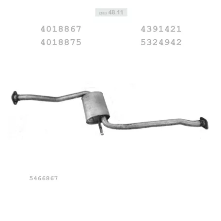 Edex 48.11 kipufogó – SAAB 9-3 9-3 1.9 D SDN