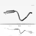 EDEX 48.15 - Kipufogó közép dob SAAB 900 2.0, 2.2 D, 2.5 (1994-2002)