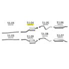 EDEX 51.04 - Jaguar XJ / XJS kipufogó közép dob