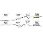 EDEX 51.06 - Jaguar XJS kipufogó hátsó dob