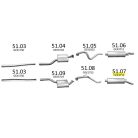 EDEX 51.07 - Jaguar XJS kipufogó hátsó dob