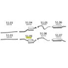 EDEX 51.09 - Jaguar XJ / XJS kipufogó közép dob