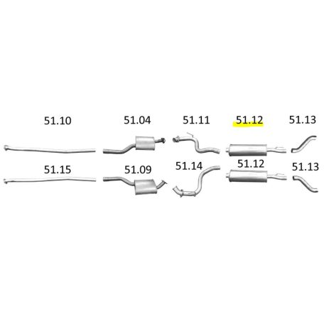 EDEX 51.12 - Jaguar XJ kipufogó hátsó dob