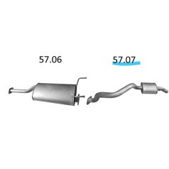 EDEX 57.07 Ssangyong Kyron kipufogó hátsó dob