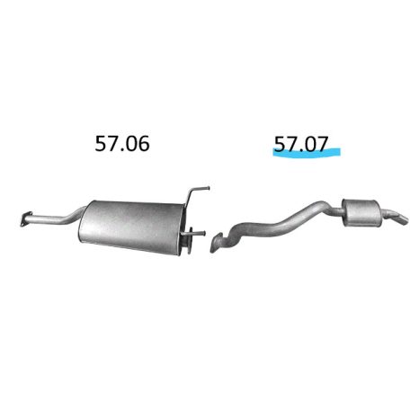EDEX 57.07 Ssangyong Kyron kipufogó hátsó dob