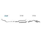 EDEX 57.09 Ssangyong Rexton kipufogó első cső