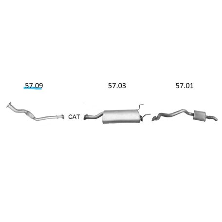 EDEX 57.09 Ssangyong Rexton kipufogó első cső