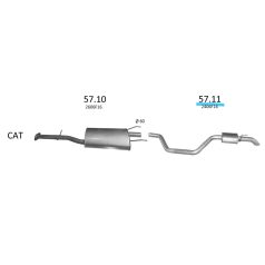 EDEX 57.11 kipufogó hátsó dob - Ssangyong Rodius