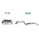 EDEX 57.22 Ssangyong Musso kipufogó hátsó dob