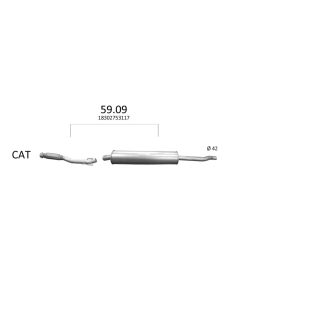 EDEX 59.09 - kipufogó közép dob
