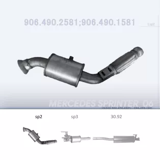 Edex Sp2 – Mercedes Sprinter II első kipufogó cső