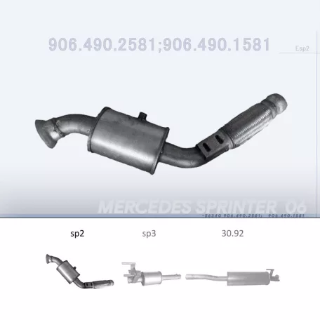 Edex Sp2 – Mercedes Sprinter II első kipufogó cső