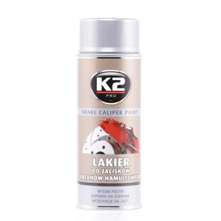 K2 ezüst féknyereg festék, 400ml , BRAKE CALIPER PAINT, LAKIER