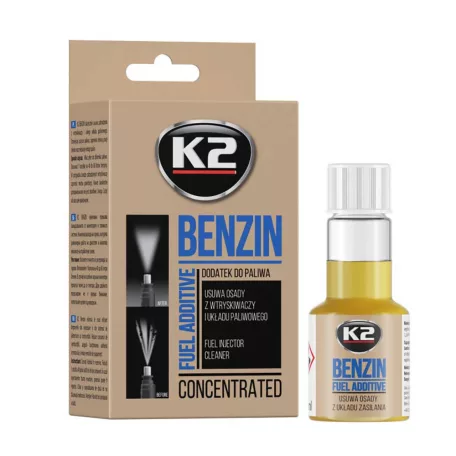 K2 benzinmotor befecskendező tisztító adalék, 50ml, BENZIN