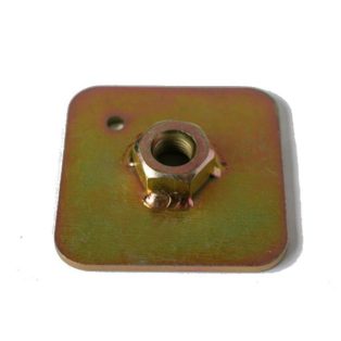 Biztonsági öv talpas anya, FIA , 65x65x3mm, angol
