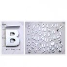 Betű/szám króm matrica, 29x29mm