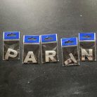 Betű/szám króm matrica, 29x29mm