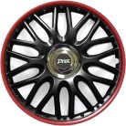 13" DÍSZTÁRCSA ORDEN FEKETE-PIROS, 4db