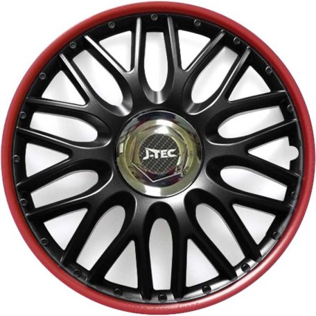 13" DÍSZTÁRCSA ORDEN FEKETE-PIROS, 4db