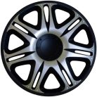 16" DÍSZTÁRCSA NASCAR EZÜST-FEKETE, 4db