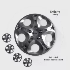 13" DÍSZTÁRCSA ENFINITY EZÜST, 4db