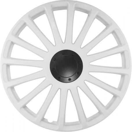 13" DÍSZTÁRCSA GRAND PRIX FEHÉR-FEKETE, 4db