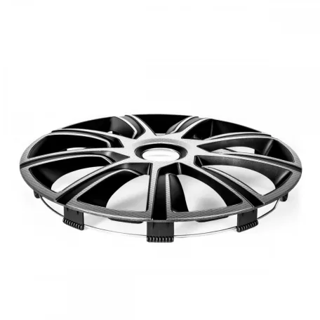 14" DÍSZTÁRCSA VERON CARBON EZÜST-FEKETE, 4db