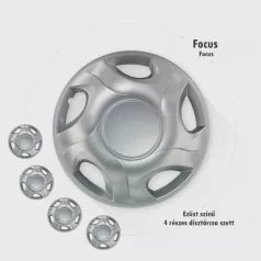 14" DÍSZTÁRCSA FOCUS EZÜST, 4db
